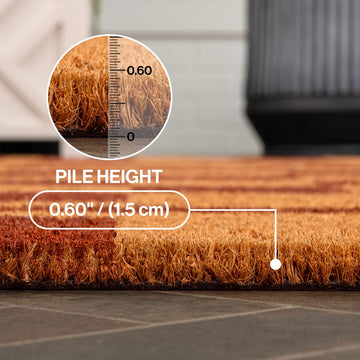 Harper Classic Farmhouse Checkerboard Coir Area Rug
